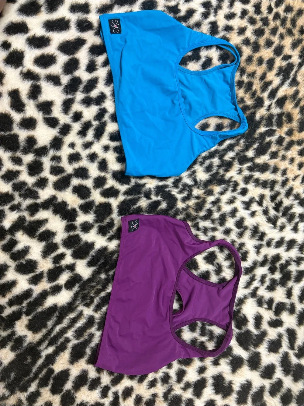Kids Dance Crop Tops - Blue & Purple Racerback